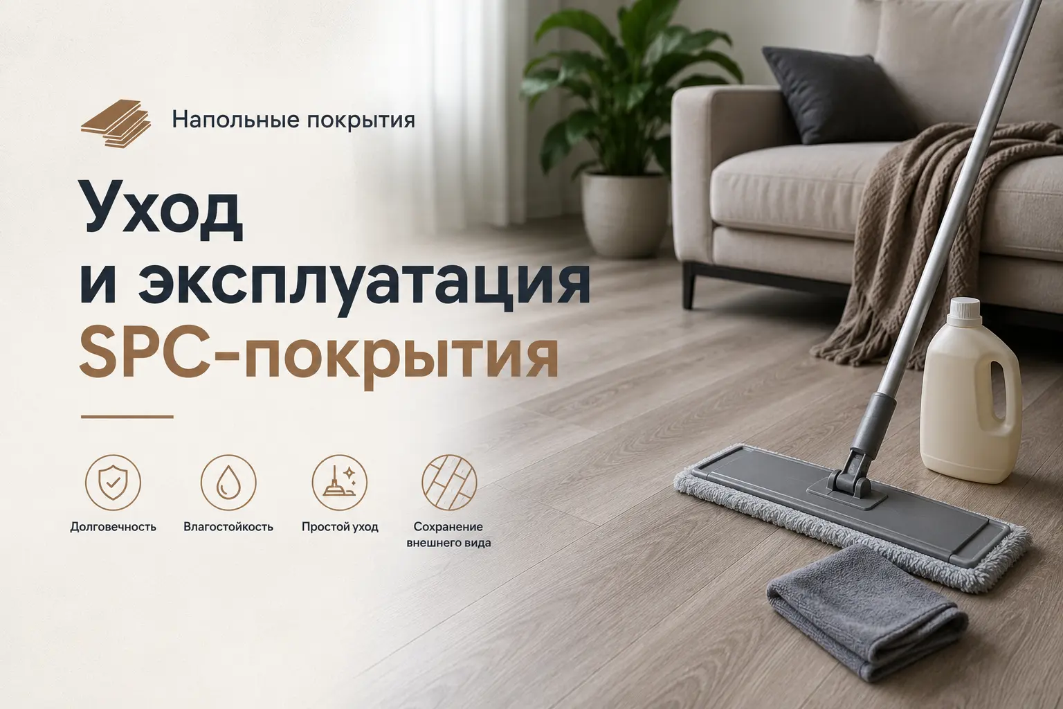 Уход и эксплуатация SPC-покрытия