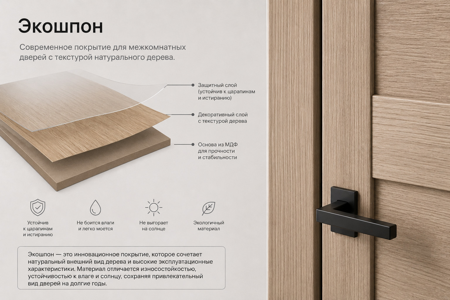 Межкомнатные двери экошпон