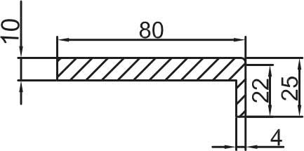 Наличник прямой PP, дуб грей патина 80*10*2150, телескоп (внутренний)