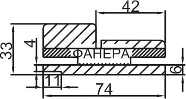 Коробка прямая сендвич PP, мокко 74*33*2070, телескоп с уплотнителем